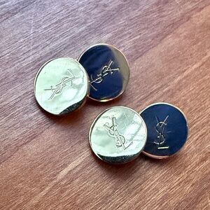 YSL Gold Finish Cufflink Set